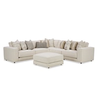 Contemporary Modular Sofa with 4 Seats and 1 Ottoman