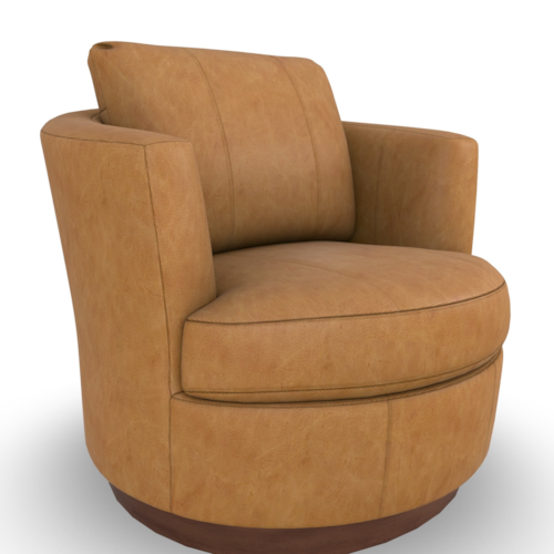 Mid-Century Modern Swivel Barrel Chair