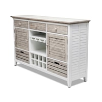 Coastal Islamorada Sideboard with Wine Rack