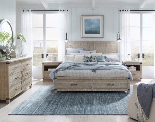 Rustic Farmhouse 5-Piece California King Storage Bedroom Set