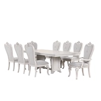 7-Piece Traditional Trestle Dining Set