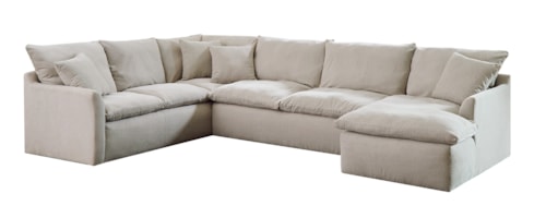 Contemporary 4-Piece Sectional Sofa with Chaise