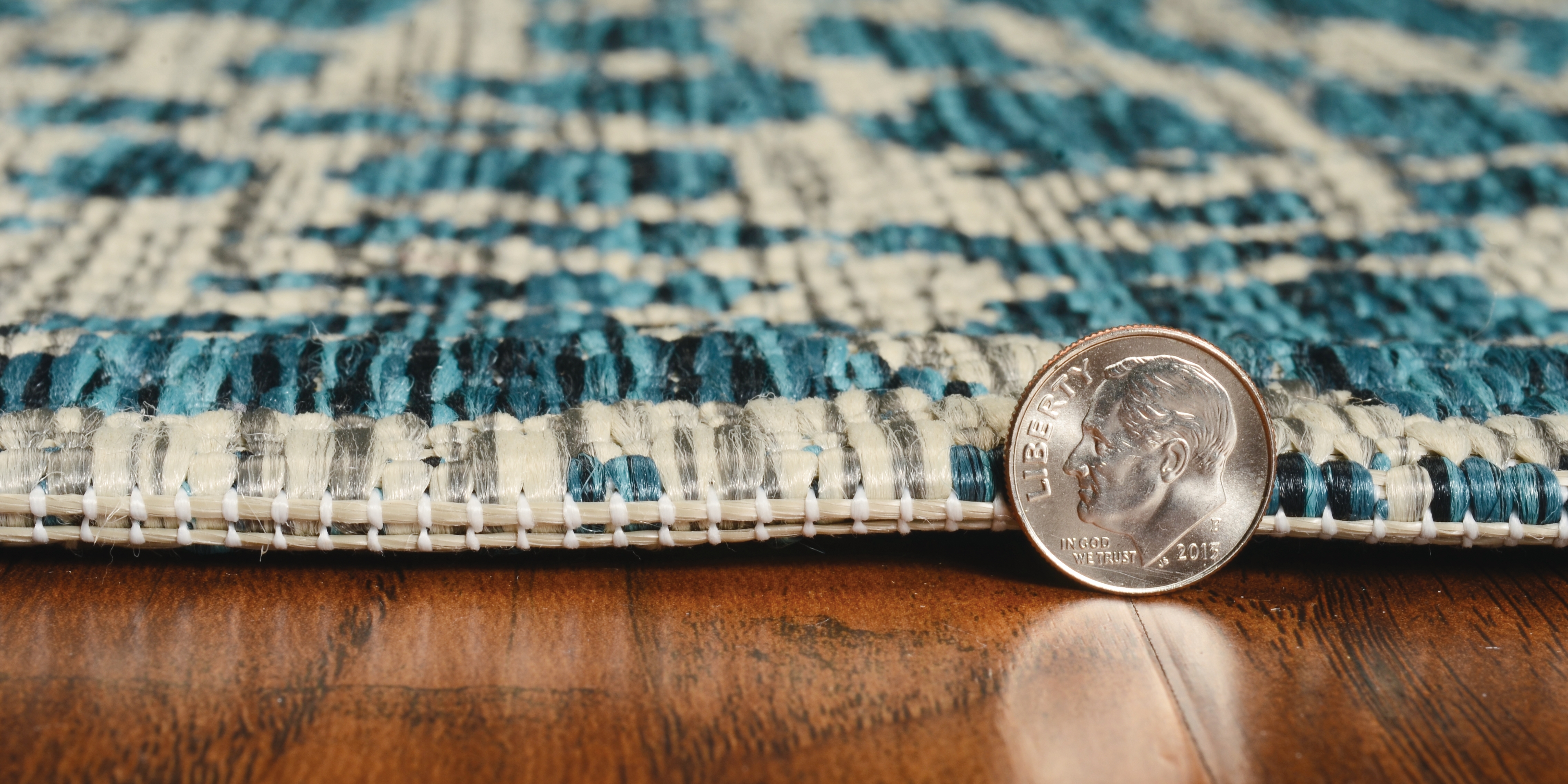 5'3" x 7'7" Teal Safari Rug