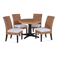 Transitional Farmhouse 5-Piece Dining Set