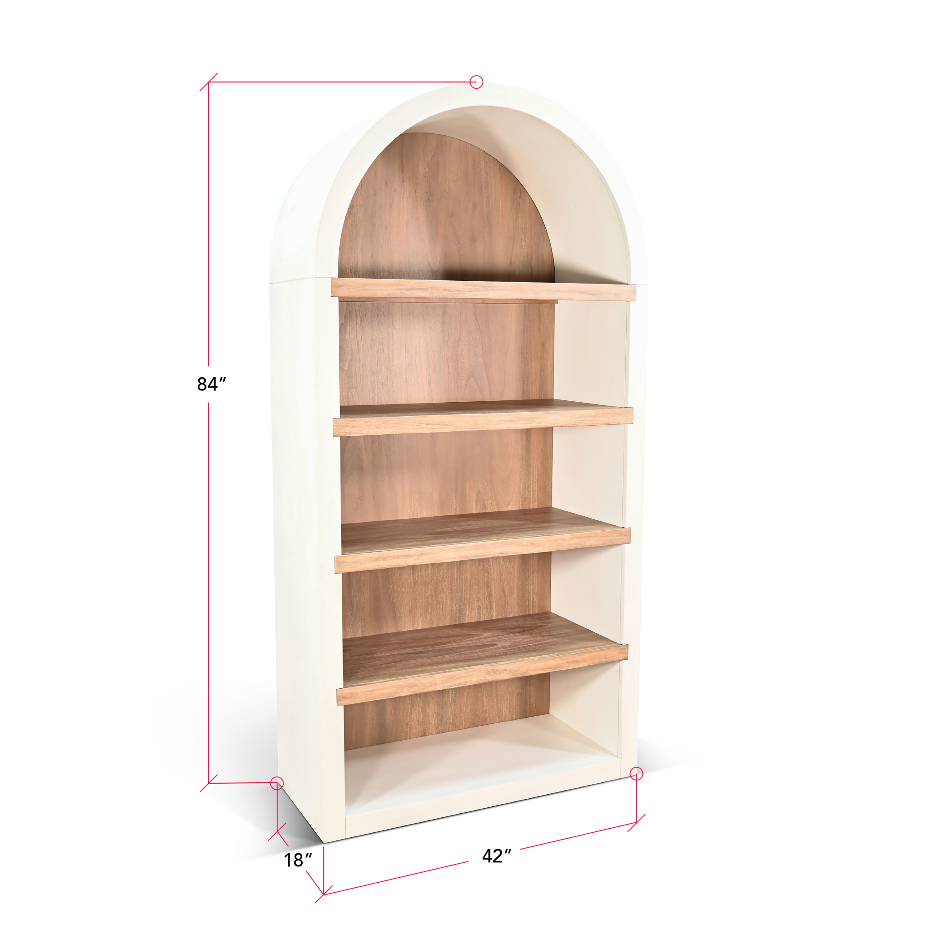 Logan Arched Bookcase