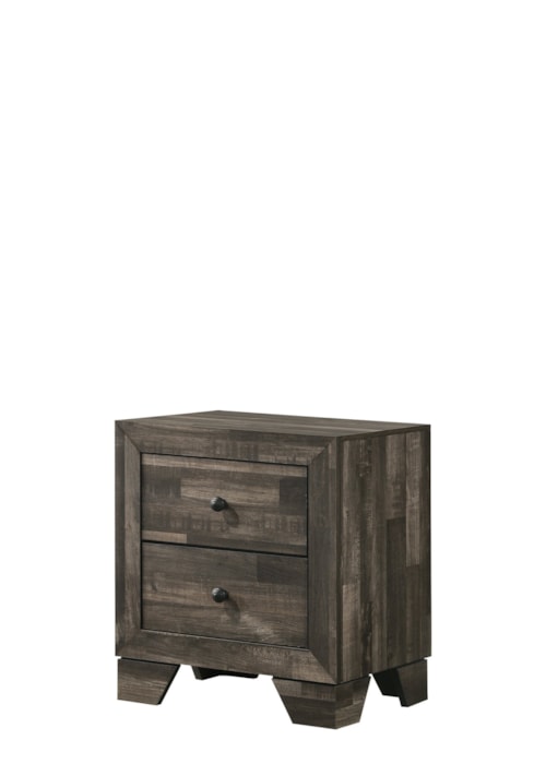 Rustic 2-Drawer Nightstand