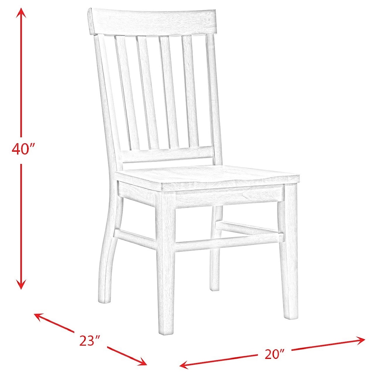 Elements Lakeview Slat Back Side Chair