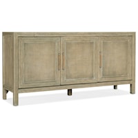 Coastal 3-Door Small Media Console with Electrical Outlet