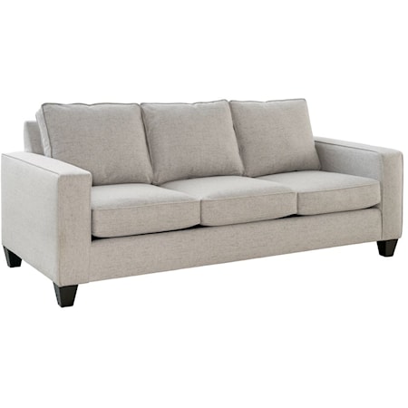 Transitional Sofa with Plush Seating and Track Arms