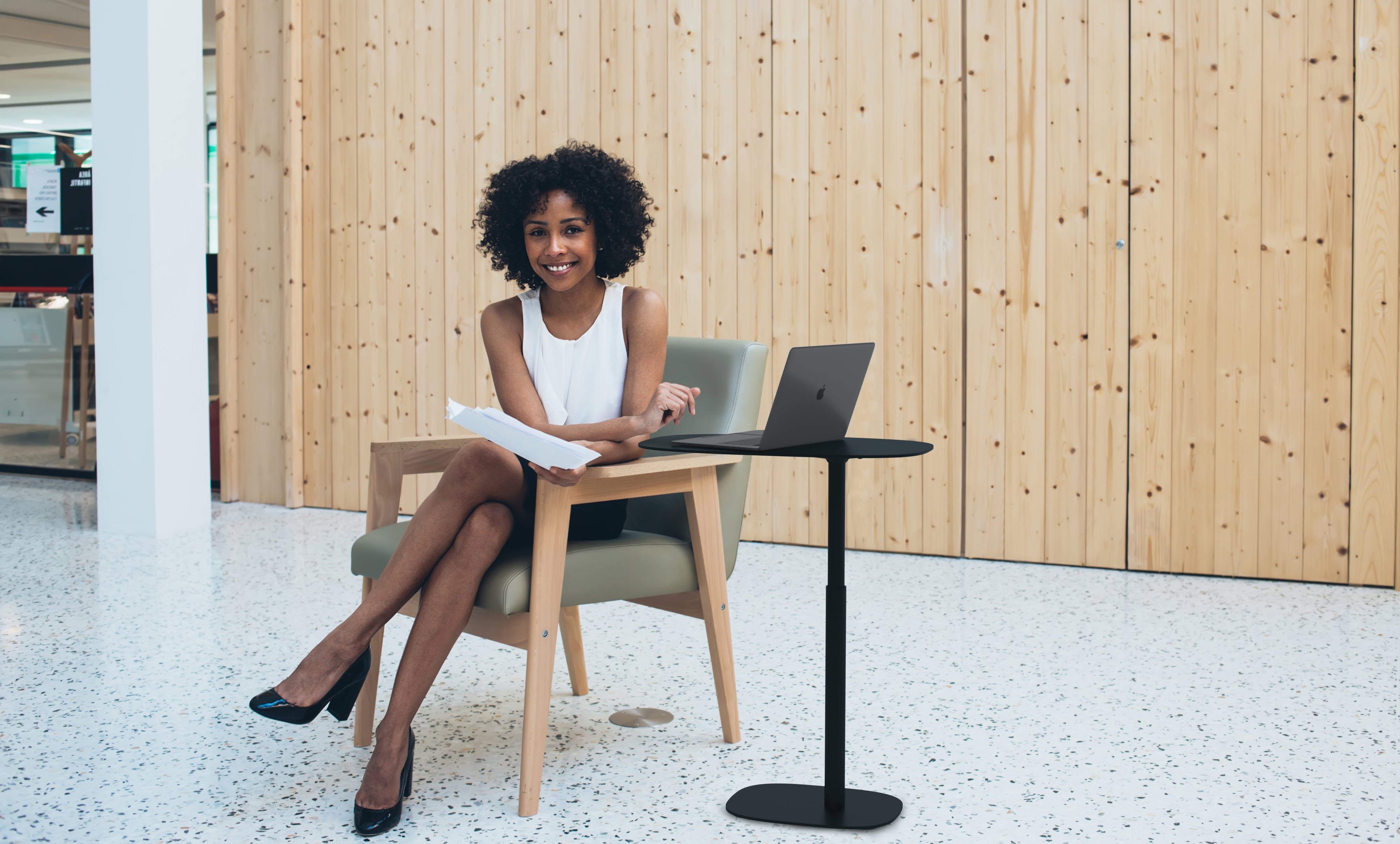 BDI Serif Lift Top Laptop Table