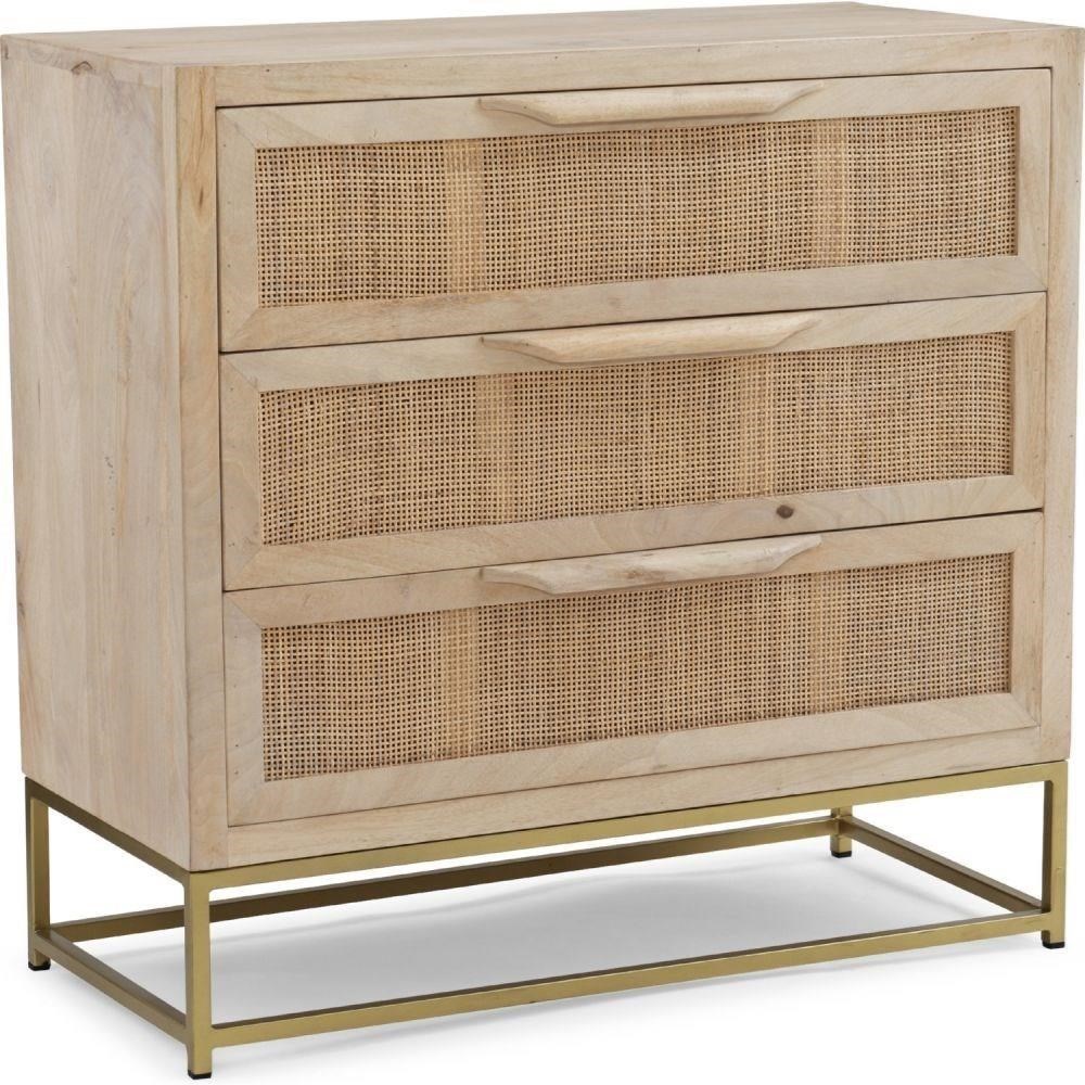 Powell Janie 3-Drawer Rattan Cabinet