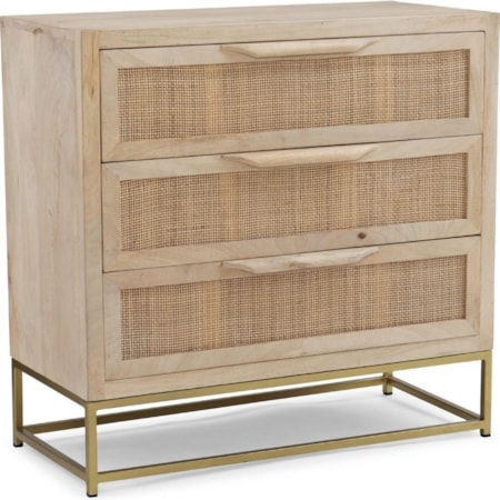 3-Drawer Rattan Cabinet