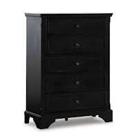 Transitional Chest with 5 Drawers