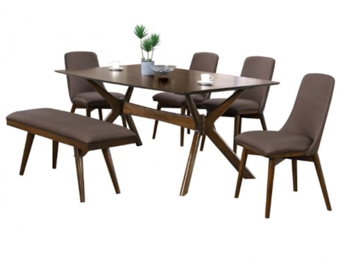 Mid-Century Modern 6-Piece Dining Set