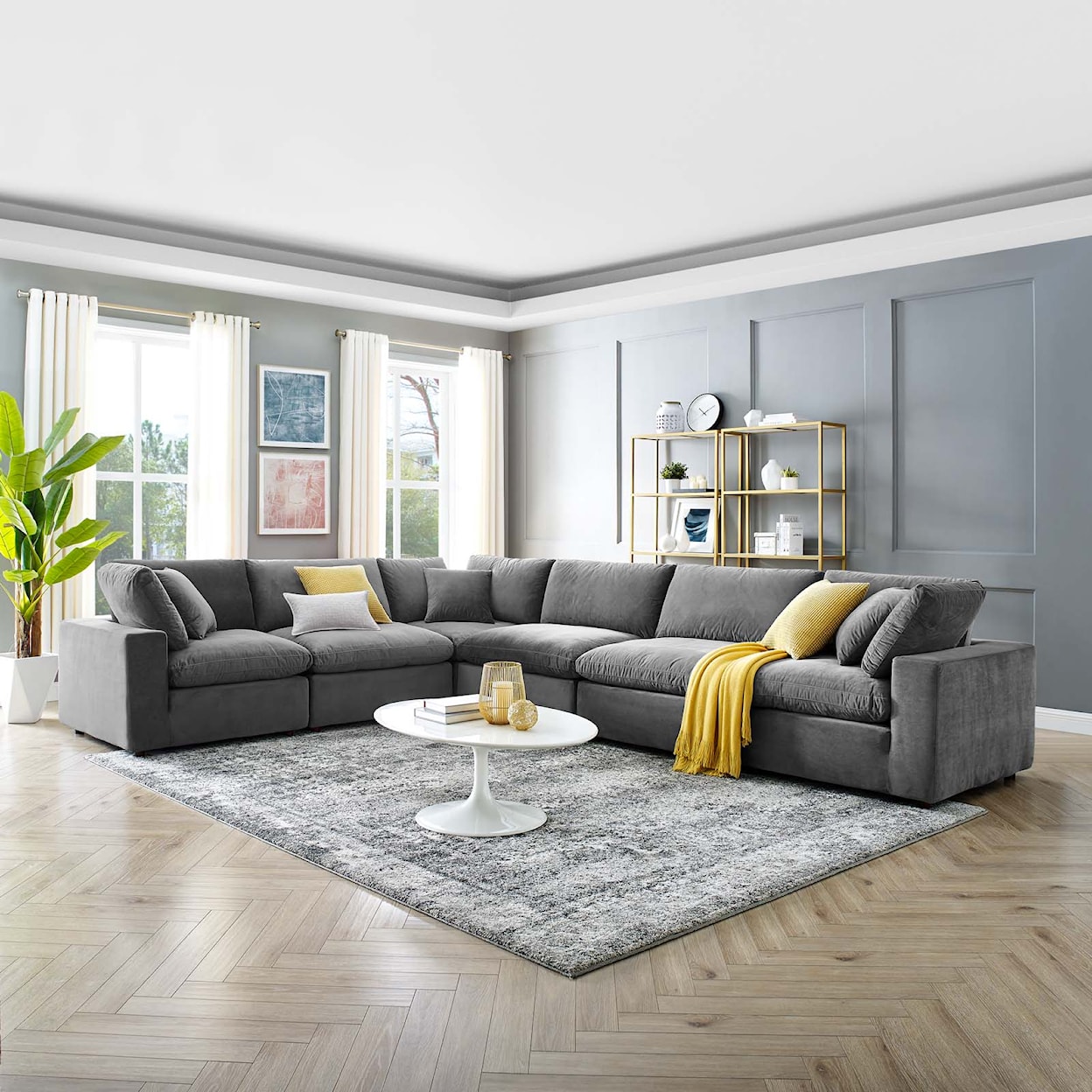 Modway Commix 6-Piece Sectional Sofa