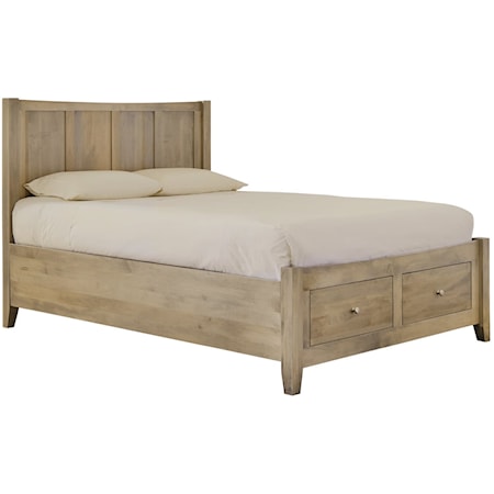 Atwood Queen Panel Bed with Footboard Storage