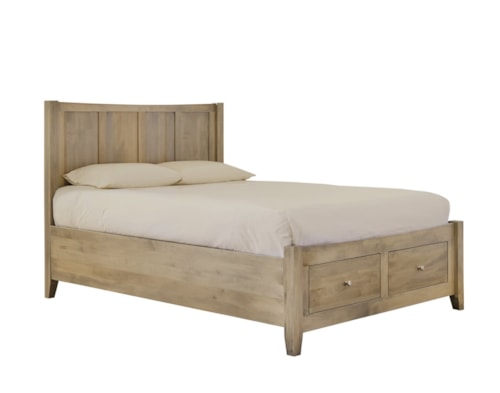 Atwood Queen Panel Bed with Footboard Storage