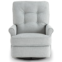 Tufted Swivel Glider Recliner w/ Inside Handle