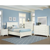 Transitional King Bedroom Group with Storage Bed