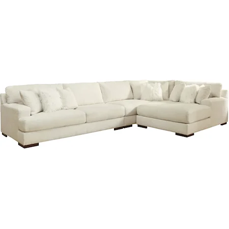 4-Piece Sectional with Chaise