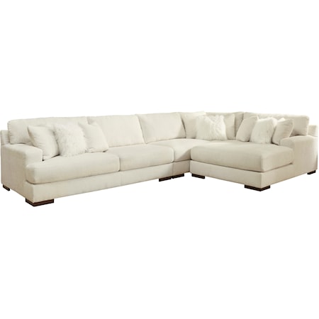 4-Piece Sectional with Chaise