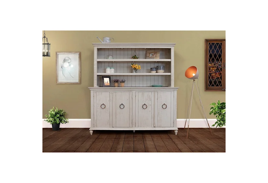Capri Console and Hutch Set by International Furniture Direct at Gill Brothers Furniture