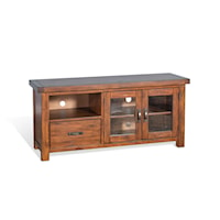 Rustic 54" TV Console with Distressed Finish