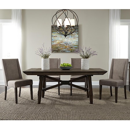 5-Piece Trestle Table Set