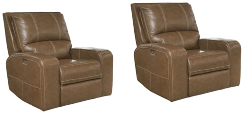 Casual Power Recliner with Power Headrest (Set of 2)