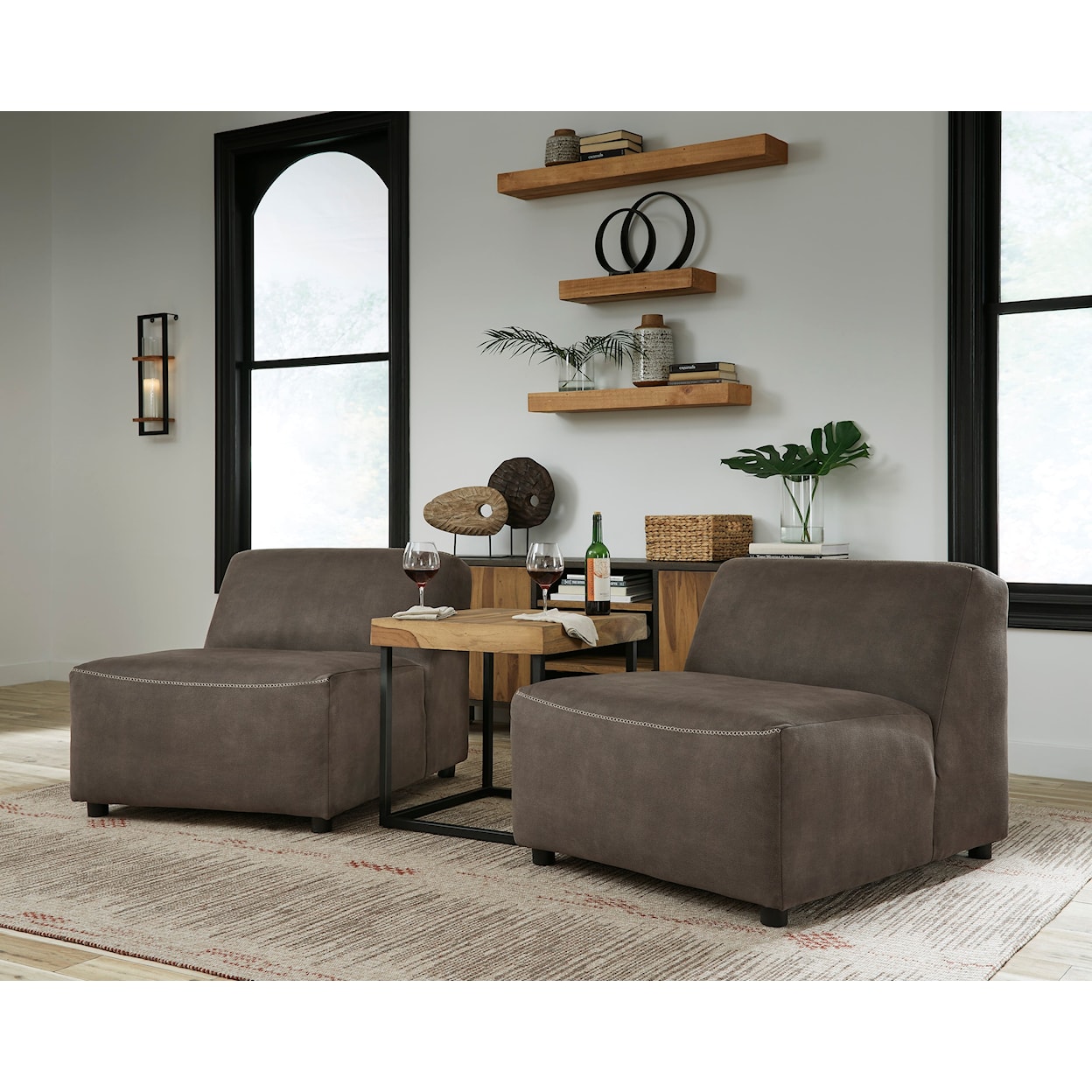 Signature Design by Ashley Allena 2-Piece Armless Loveseat