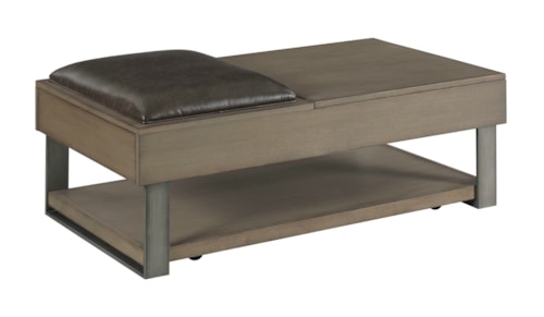 Contemporary Coffee Ottoman Table with Lift Top Storage