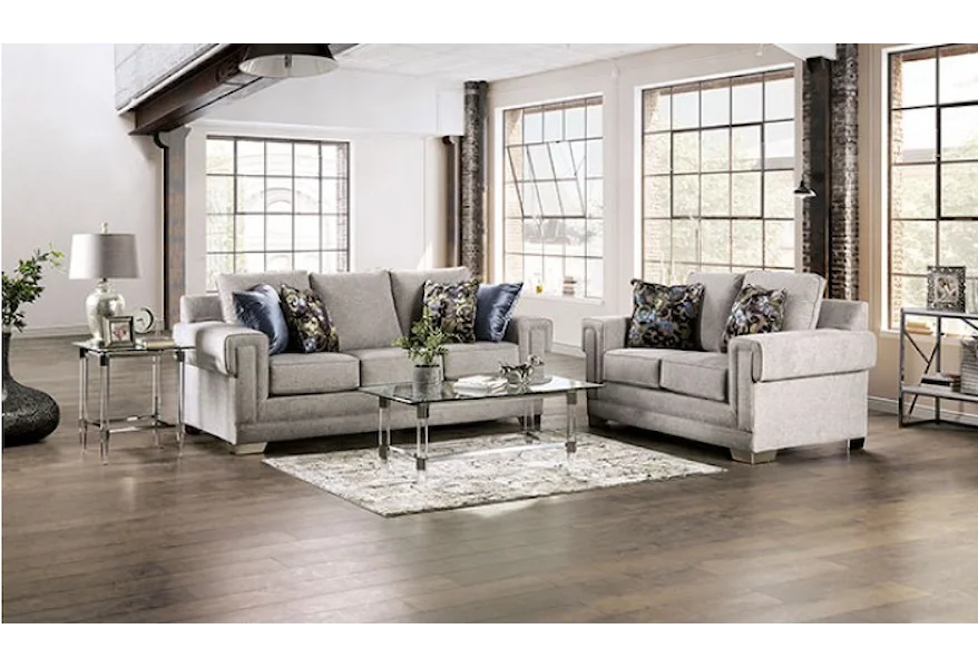 Atherstone Sofa & Loveseat Set by Furniture of America at Dream Home Interiors