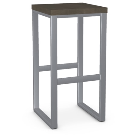 30" Barstool with Solid Wood Seat