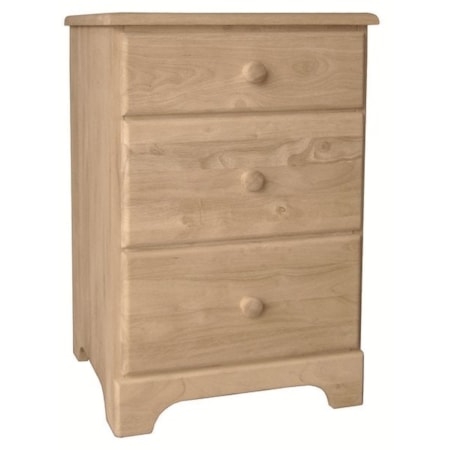 Jamestown 3-Drawer Nightstand