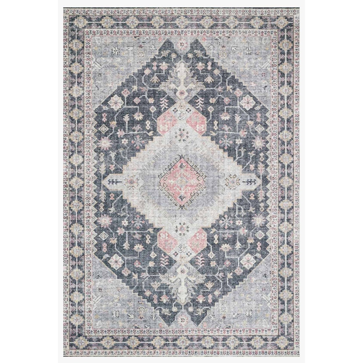 Loloi Rugs Skye 7' 6" x 9' 6" Charcoal/Multi Rug