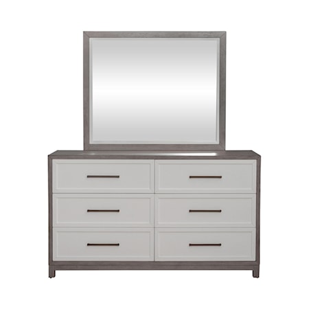 6-Drawer Dresser and Mirror Set