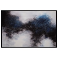 Bellecott Black/White/Blue Wall Art