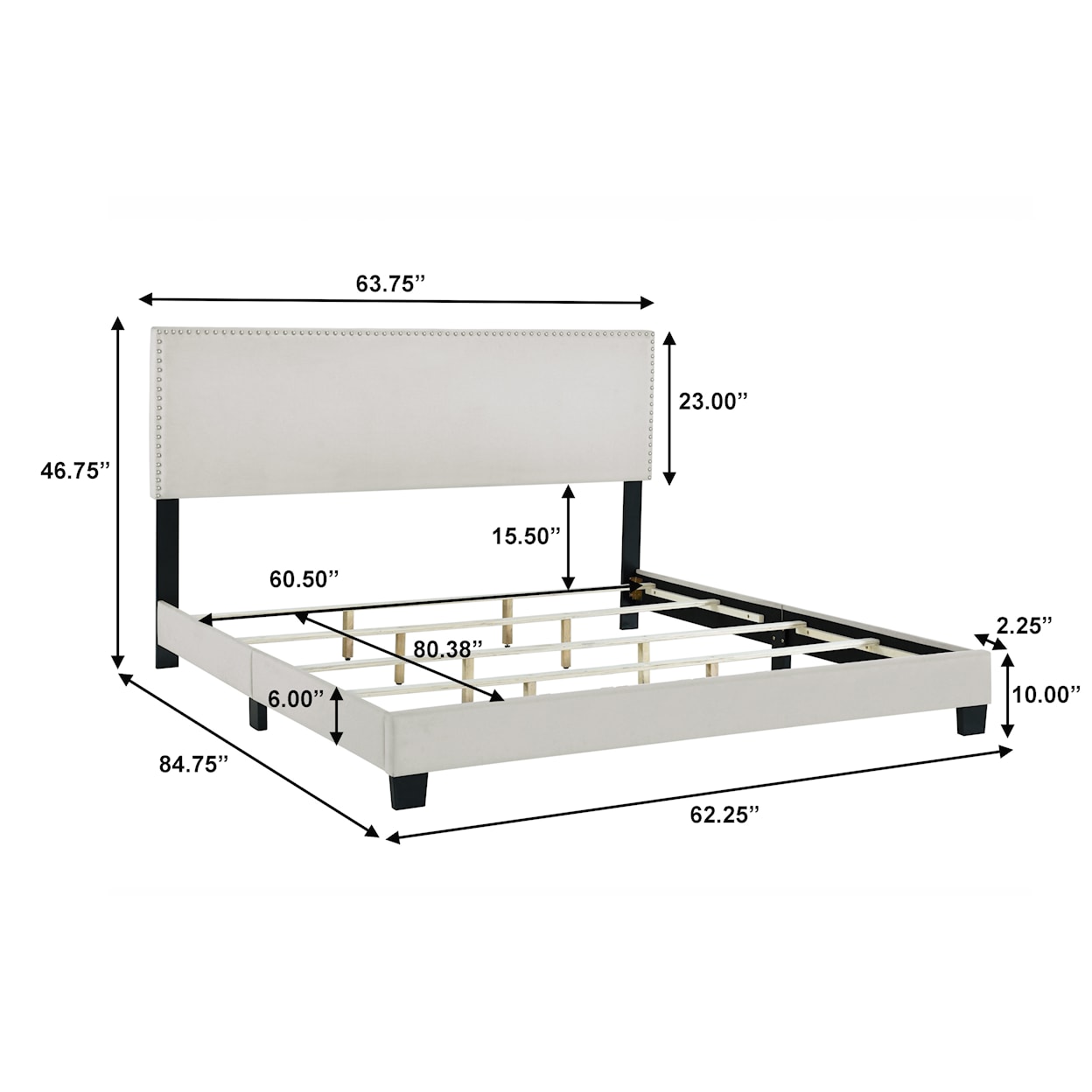 Accentrics Home Fashion Beds Queen Upholstered Bed