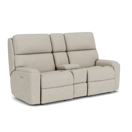 Power Reclining Loveseat with Console and PH