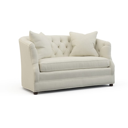 Transitional Loveseat with Tufting