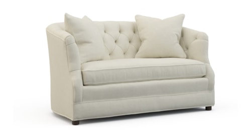 Transitional Loveseat with Tufting