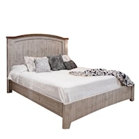 Rustic Panel Queen Bed with Plank Design