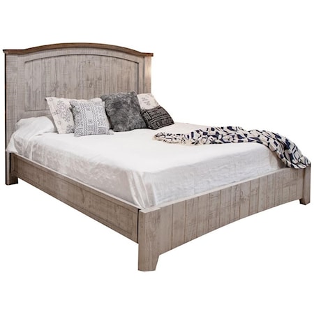 Rustic Panel Queen Bed with Plank Design