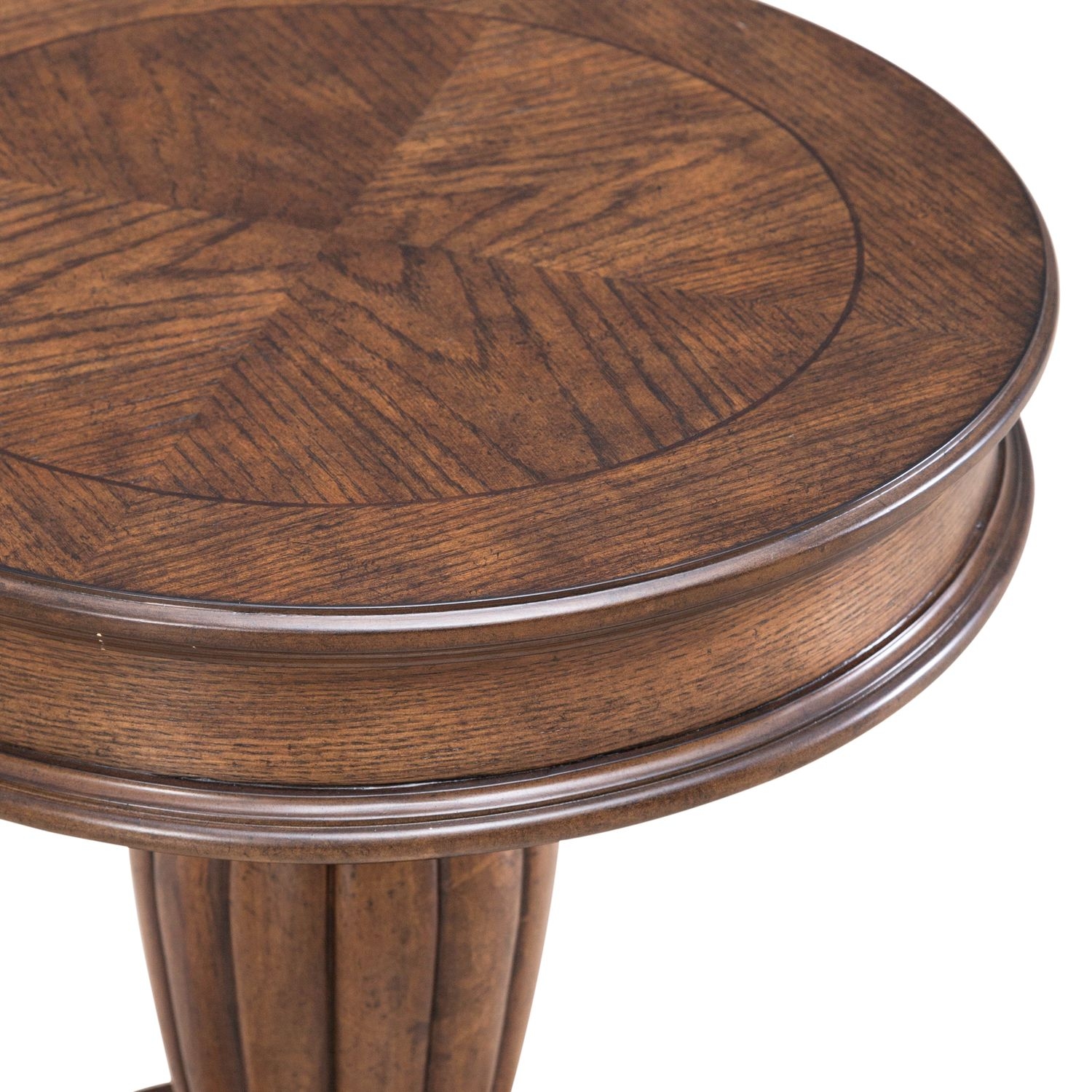 Liberty Furniture Allington 20" Round End Table with Reeded Pedestal