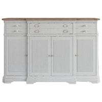 Two-Tone Breakfront Credenza