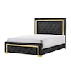 Crown Mark Le'Pew LE'PEW BLACK AND GOLD KING BED |