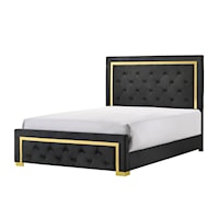 LE'PEW BLACK AND GOLD KING BED |