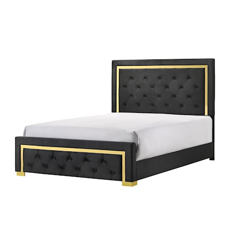 Queen Upholstered Panel Bed