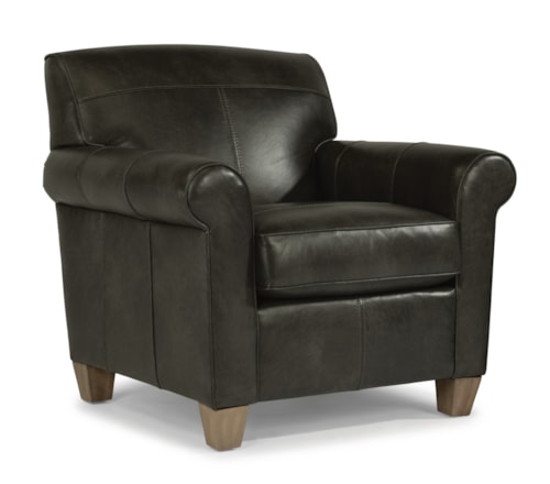 Transitional Accent Chair with Tapered Legs
