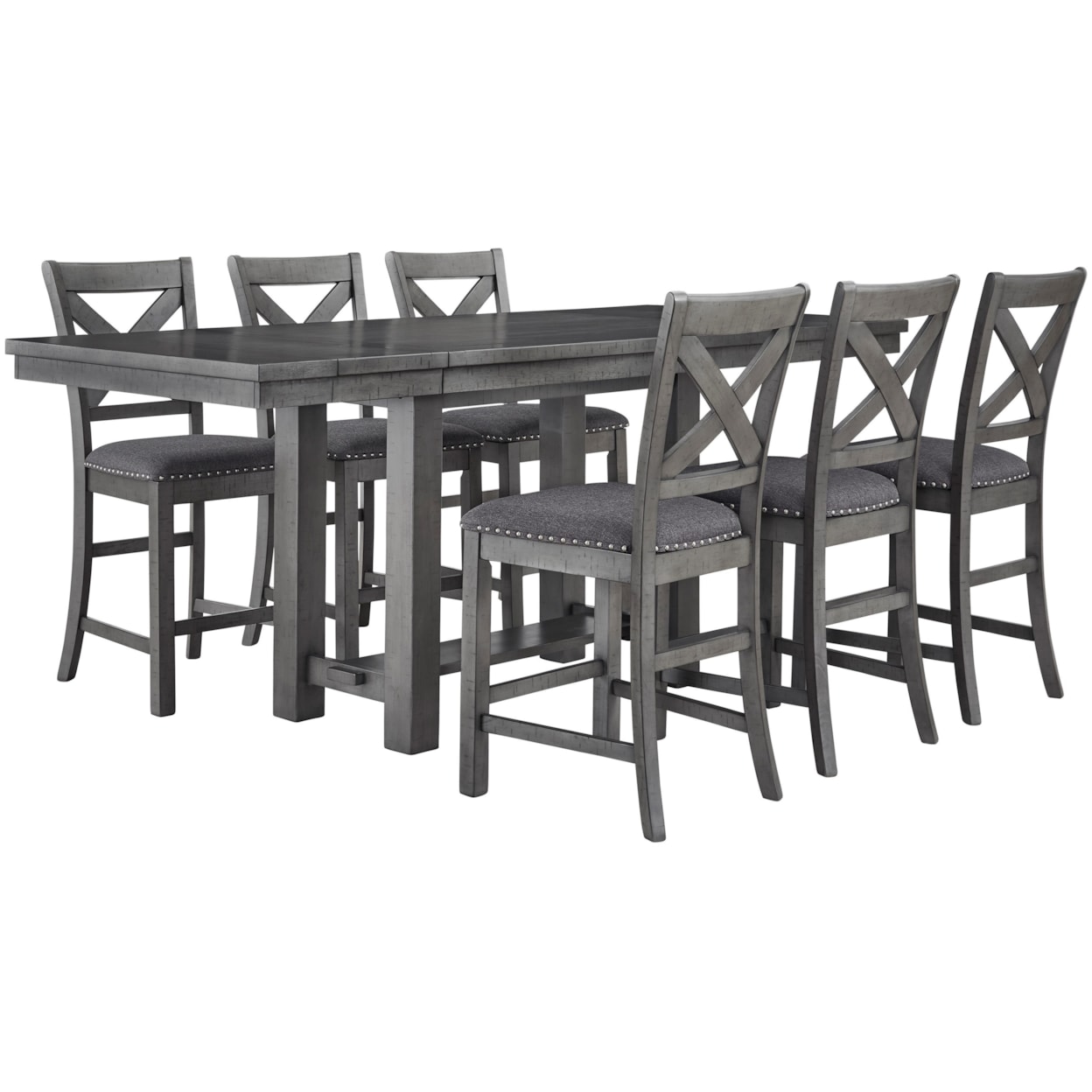 Ashley Signature Design Myshanna 7-Piece Counter Table Set